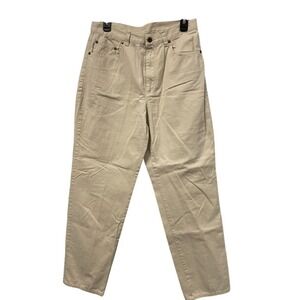Vtg Lauren Jeans Co. Ralph Lauren High Waist Womens 12 Ivory Khaki Pants‎ Luxury
